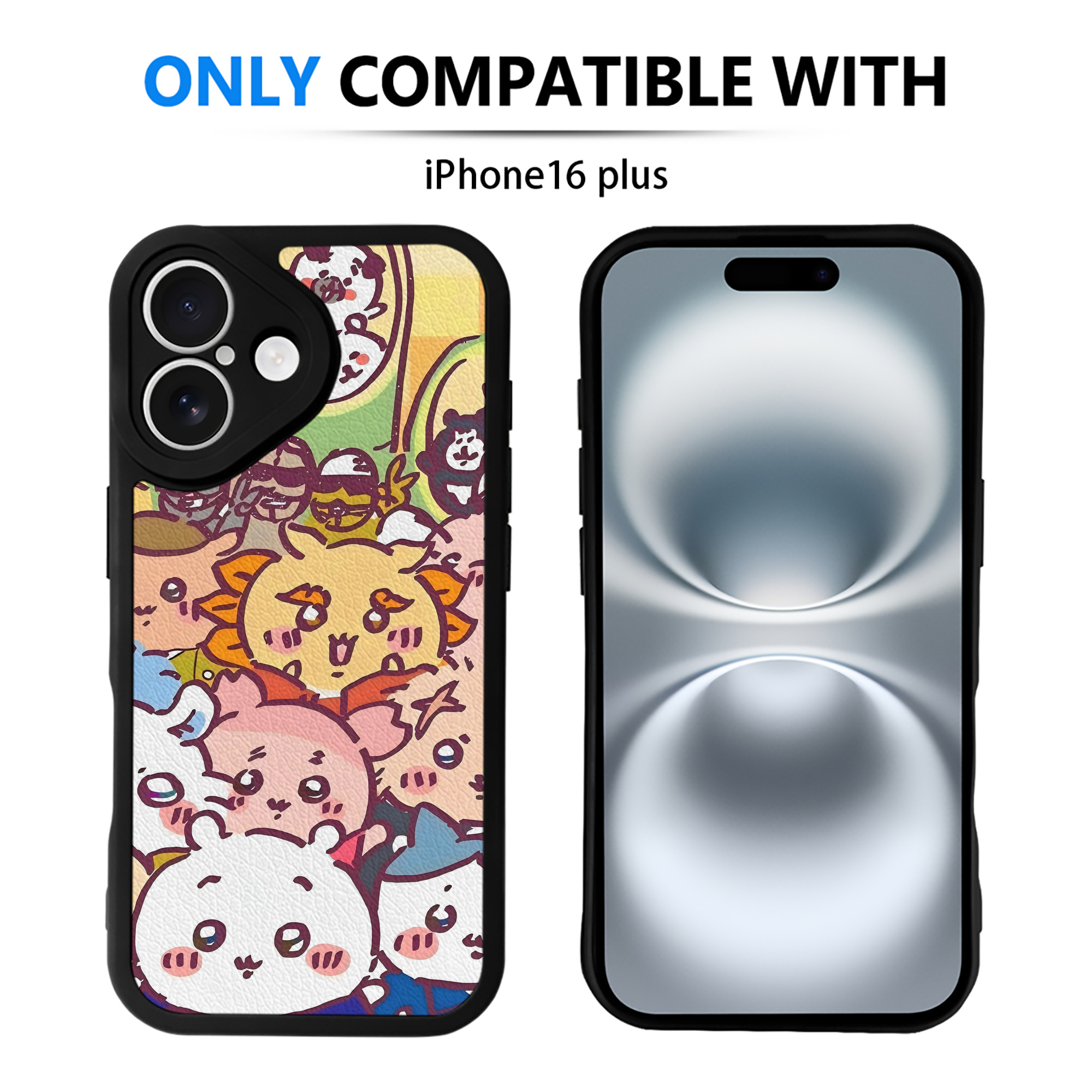 （画像用） ちいかわ Chii-kawa 【iPhone 16シリーズ対応】シリコンスマホケース（レザー調） 材質：シリコン